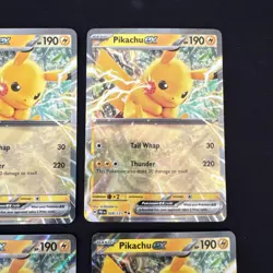 Pikachu ex 028/131 Pokemon Prismatic Evolutions Double Rare Six Of Them - Image 4