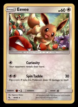 EEVEE 48/68 HOLO R HIDDEN FATES POKEMON TCG NM - Image 1