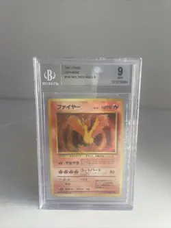 Pokemon 1997 Fossil Moltres Holo BGS 9 Mint Japan - No.146 super rare - Image 1