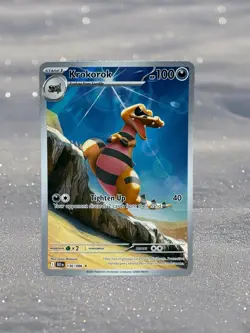 Pokemon Krokorok Illustration Rare Sv: Black Bolt 136/086 Holo 100HP ENGLISH - Image 1