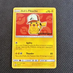 Pokemon TCG Ash’s Pikachu SM109 I Choose You Movie Promo - Image 1