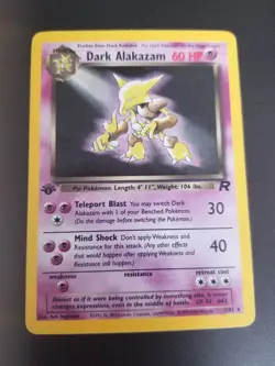 Dark Alakazam 1/82 1st Edition Pokemon Team Rocket Holo Rare - Image 1