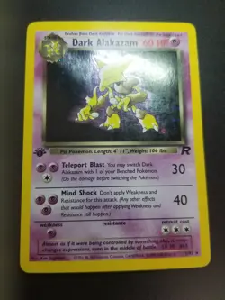 Dark Alakazam 1/82 1st Edition Pokemon Team Rocket Holo Rare - Image 2
