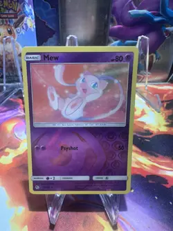 Pokemon TCG Mew Hidden Fates 32/68 Reverse Holo Rare Basic 80 HP Psyshot - Image 1