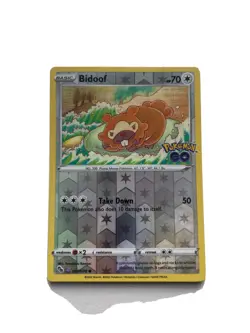 Pokemon TCG Bidoof Pokemon GO 059/078 Reverse Holo Common - Image 1