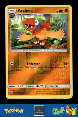 2019 Pokemon SM Unified Minds 120/236 Archen Reverse - Image 1