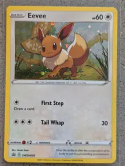 Eevee SWSH095 Holo Promo Sword & Shield Promo Pokemon NM - Image 1