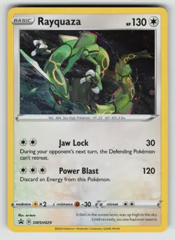 Rayquaza SWSH029 Promo SWSH Black Star Pokemon Holo NM - Image 1