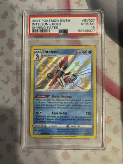 INTELEON Pokemon Shining Fates Holo SV027 - PSA 10 Gem Mint - Baby Shiny - Image 1