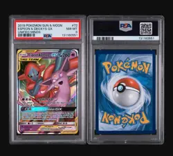 2019 POKEMON SUN & MOON UNIFIED MINDS #72/236 ESPEON DEOXYS GX TAG TEAM PSA 8 - Image 3