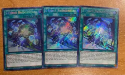 🔥 3x Yugioh S-Force Bridgehead BLVO-EN057 SECRET RARE NM 1ST EDITION PLAYSET - Image 1
