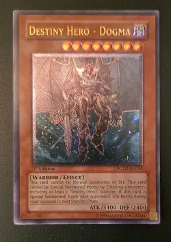 YuGiOh Destiny Hero - Dogma Ultimate Rare POTD-EN014 1st Edition - NM - Image 1