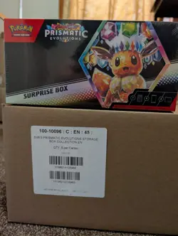 Pokemon TCG Scarlet & Violet - Prismatic Evolutions Surprise Box Case (6 Boxes) - Image 1