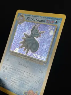 Pokemon TCG Gym Heroes Prerelease Misty's Seadra Promo Holo Card 9/132 - Image 2