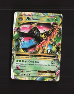 Mega M Venusaur EX 2/108 Evolutions Ultra Rare Holo Pokemon Card DMG - Image 1