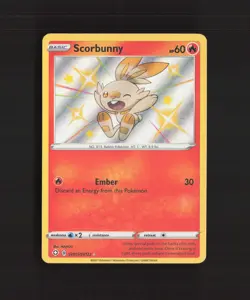 Scorbunny SV015/SV122 Shining Fates Shiny Holo Rare Pokemon Card NM - Image 1