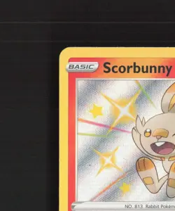 Scorbunny SV015/SV122 Shining Fates Shiny Holo Rare Pokemon Card NM - Image 3