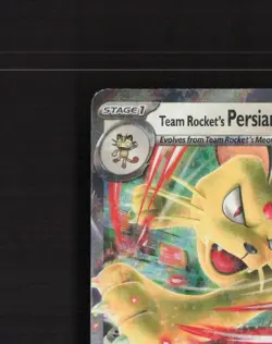 Team Rocket's Persian ex 150/182 Destined Rivals Ultra Rare Holo Pokemon Card NM - Image 3