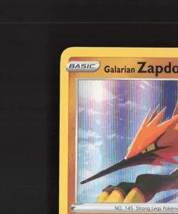 Galarian Zapdos SWSH124 Stamped Black Star Promo Holo Pokemon Card LP+ - Image 3