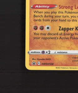 Galarian Zapdos SWSH124 Stamped Black Star Promo Holo Pokemon Card LP+ - Image 5