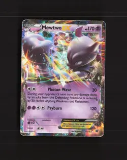 Mewtwo EX 61/162 Breakthrough Ultra Rare Holo Pokemon Card DMG - Image 1
