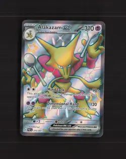 Alakazam ex 215/091 Paldean Fates Full Art Ultra Rare Holo Pokemon Card LP+ - Image 1