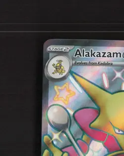Alakazam ex 215/091 Paldean Fates Full Art Ultra Rare Holo Pokemon Card LP+ - Image 3