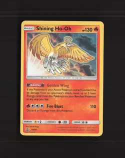 Shining Ho-Oh SM70 Sun & Moon Black Star Promo Holo Pokemon Card LP - Image 1