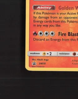 Shining Ho-Oh SM70 Sun & Moon Black Star Promo Holo Pokemon Card LP - Image 5