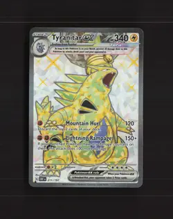 Tyranitar ex 211/197 Obsidian Flames Full Art Ultra Rare Holo Pokemon Card NM - Image 1