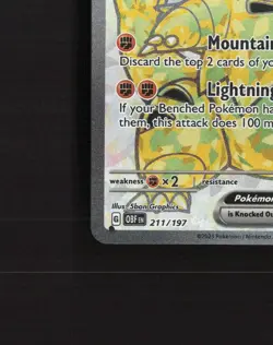 Tyranitar ex 211/197 Obsidian Flames Full Art Ultra Rare Holo Pokemon Card NM - Image 5