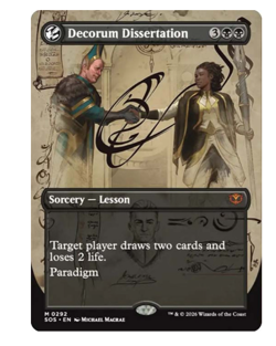 Decorum Dissertation - Borderless Secrets of Strixhaven MTG - Image 1