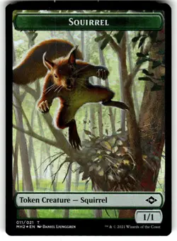 MTG 1x FOIL Squirrel / Goblin Token Magic Gathering x1 NM - Image 1