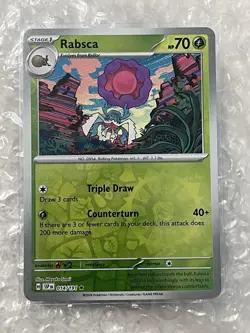 Pokemon TCG Rabsca 014/191 Sv08: Surging Sparks Reverse Holo Rare NM - Image 1