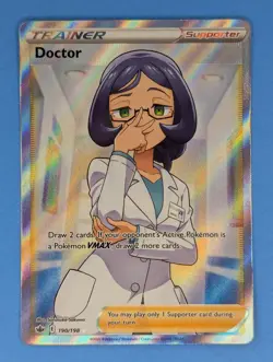 Doctor (Full Art) 190/198 Pokemon TCG Ultra Rare SWSH06: Chilling Reign NM - Image 1