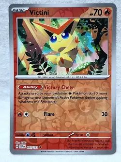 Victini Reverse Holo 021/191 Uncommon Surging Sparks Pokemon TCG - Image 1