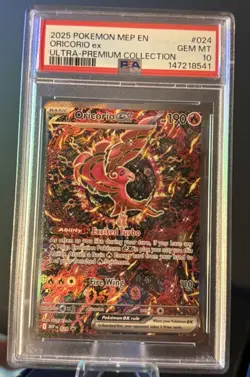 2025 POKEMON MEP EN-ME BLACK STAR PROMO #024 ORICORIO EX PSA 10 - Image 1