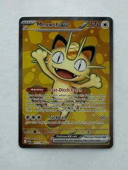 MEOWTH EX ULTRA RARE POKEMON HOLO PERFECT ORDER 107/88 NM - Image 1