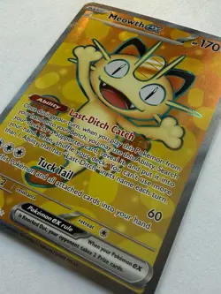 MEOWTH EX ULTRA RARE POKEMON HOLO PERFECT ORDER 107/88 NM - Image 2
