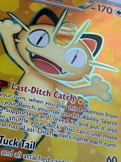 MEOWTH EX ULTRA RARE POKEMON HOLO PERFECT ORDER 107/88 NM - Image 4