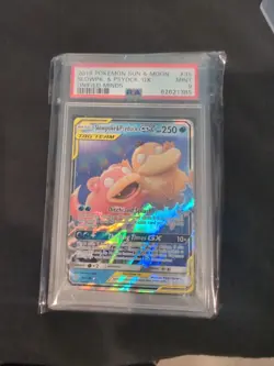 2019 POKEMON SUN & MOON UNIFIED MINDS #35 SLOWPOKE & PSYDUCK GX PSA 9 - Image 1