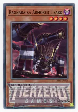 Yugioh LEDE-EN015 Ragnaraika Armored Lizard Common 1st Edition NM/LP - Image 1
