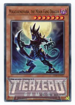 Yugioh LEDE-EN027 Mikazukinoyaiba, the Moon Fang Dragon Common 1st NM - Image 1