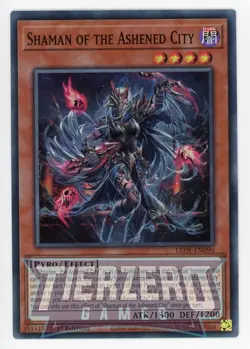 Yugioh LEDE-EN090 Shaman of the Ashened City Super Rare 1st Edition NM - Image 1
