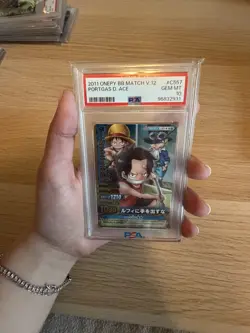 PSA 10 2011 One Piece BB Match V. 12 Portgas D. Ace Carddass POP 1 - Image 1