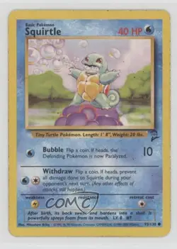 Squirtle Pokemon Base Set 2 #93 2000 READ - Image 1