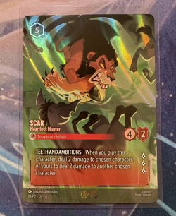Disney Lorcana Scar Heartless Hunter #14/P2 Store Championship Promo Enchanted - Image 1