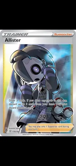 Allister - 179/185 - Pokemon Vivid Voltage Sword & Shield Full Art Rare Card NM - Image 1