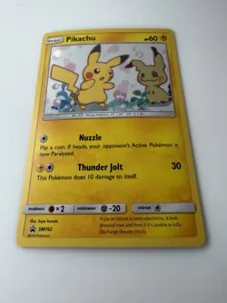 Pikachu SM162 Black Star Promo Holo Pokemon Card Mimikyu Artwork - Image 2
