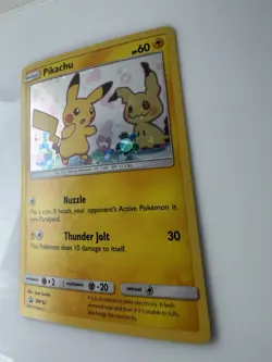 Pikachu SM162 Black Star Promo Holo Pokemon Card Mimikyu Artwork - Image 3